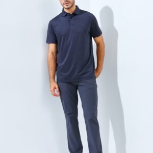 Jack Nicklaus Whitley Premium Tonal Two Color Solid Polo Caviar