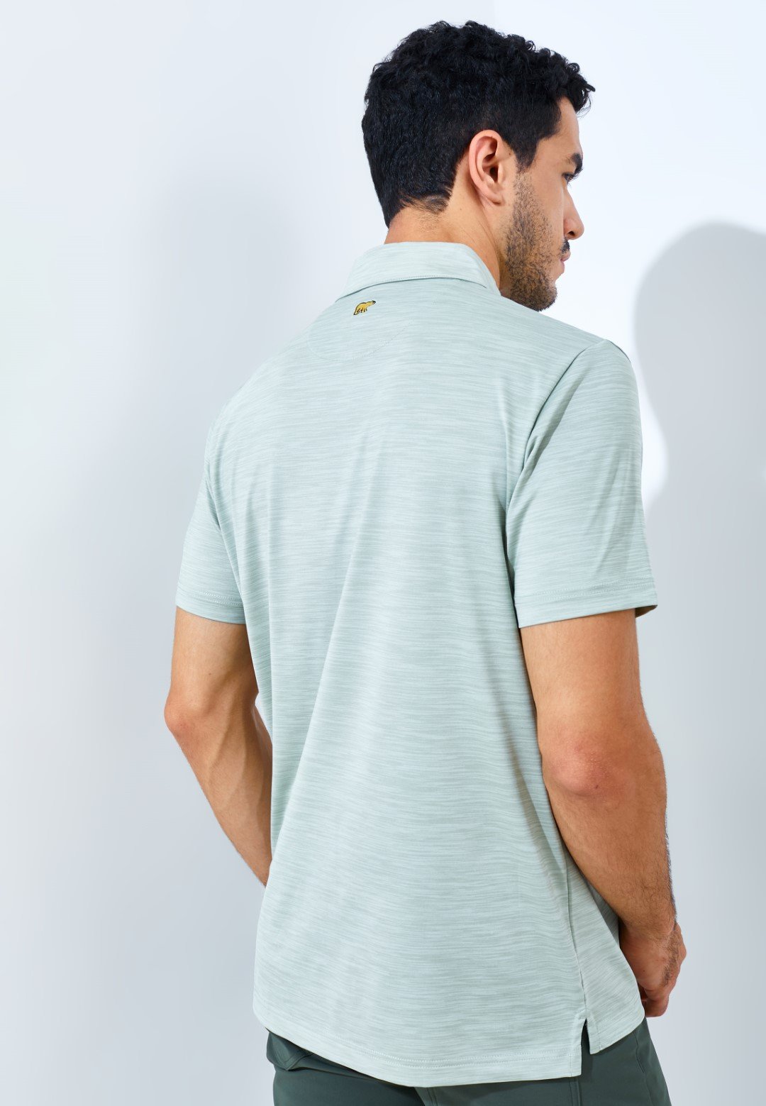 Jack Nicklaus Whitley Premium Tonal Two Color Solid Polo Sage Leaf - Image 5