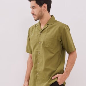 Jobb Wisco Kemeja Pria Lengan Pendek Regular Fit Olive