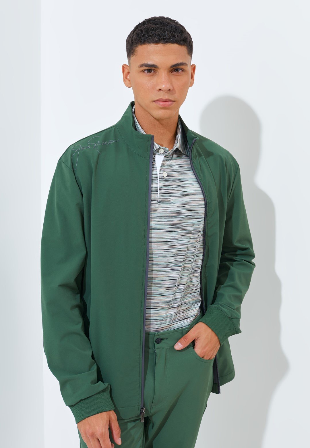 Jack Nicklaus Wynn Premium Performance Jacket Olive - Image 2