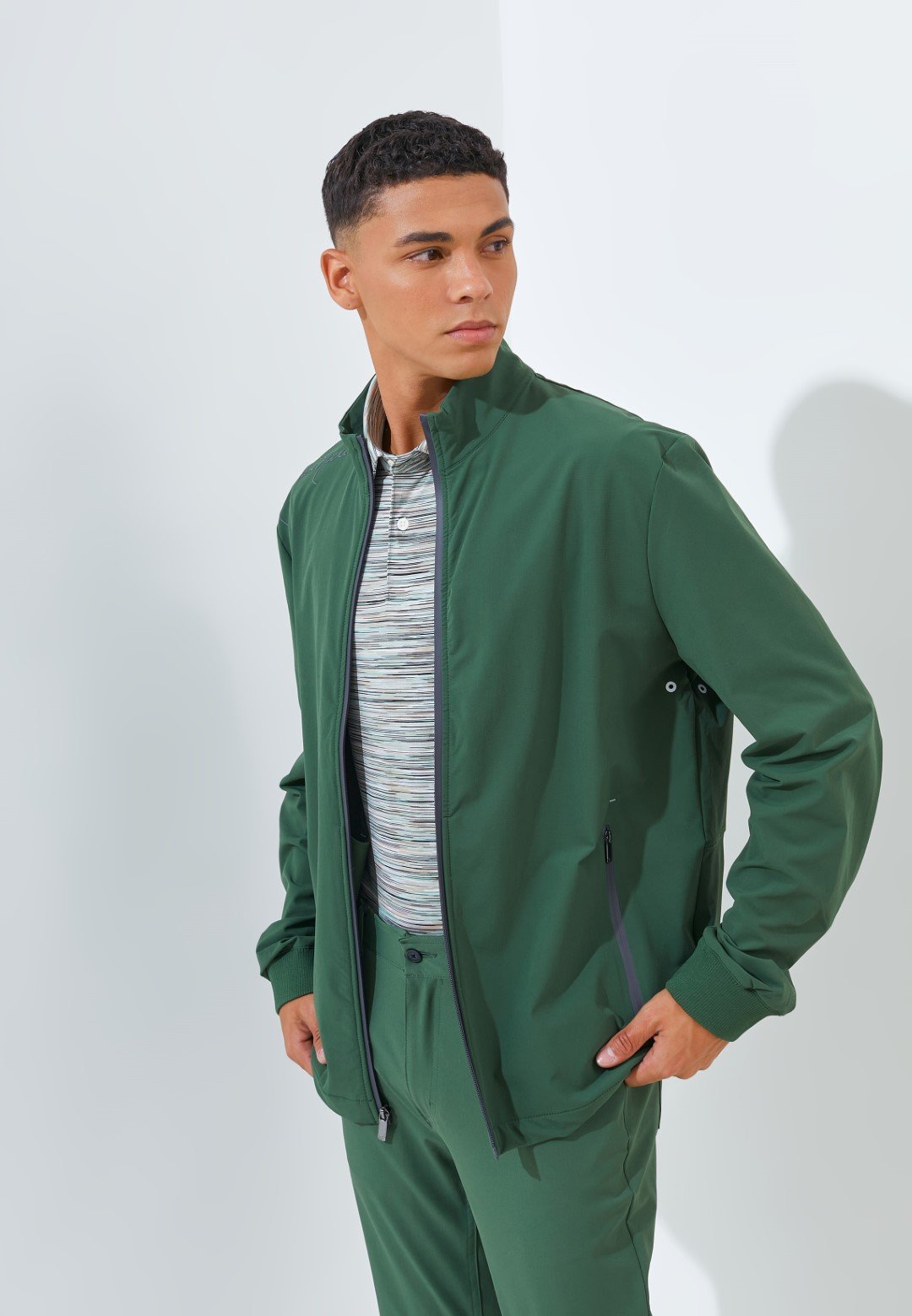 Jack Nicklaus Wynn Premium Performance Jacket Olive - Image 3