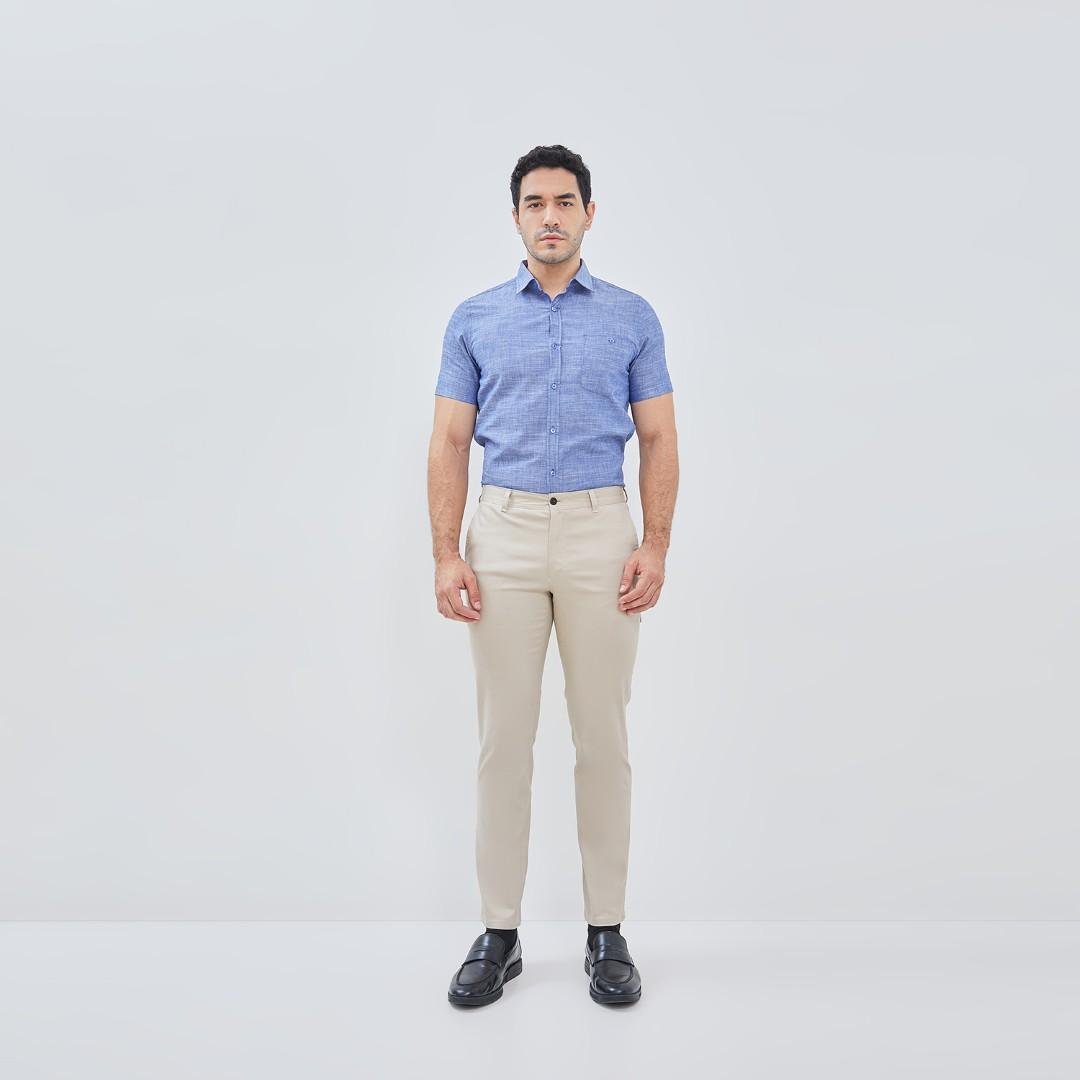 Jobb Olivier Celana Panjang Chinos Modern Slim Fit Light Beige - Image 3