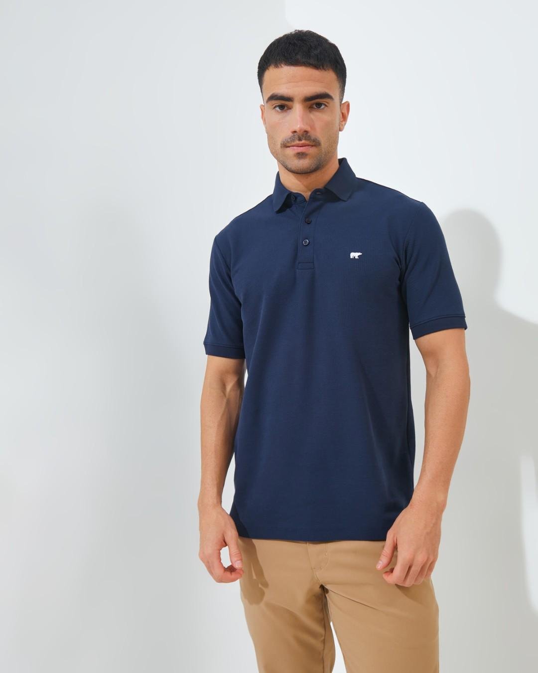 Jack Nicklaus Cairo Polo Shirt Pria Regular Fit Navy