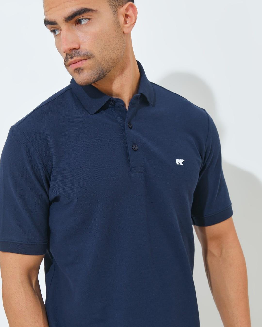 Jack Nicklaus Cairo Polo Shirt Pria Regular Fit Navy - Image 2