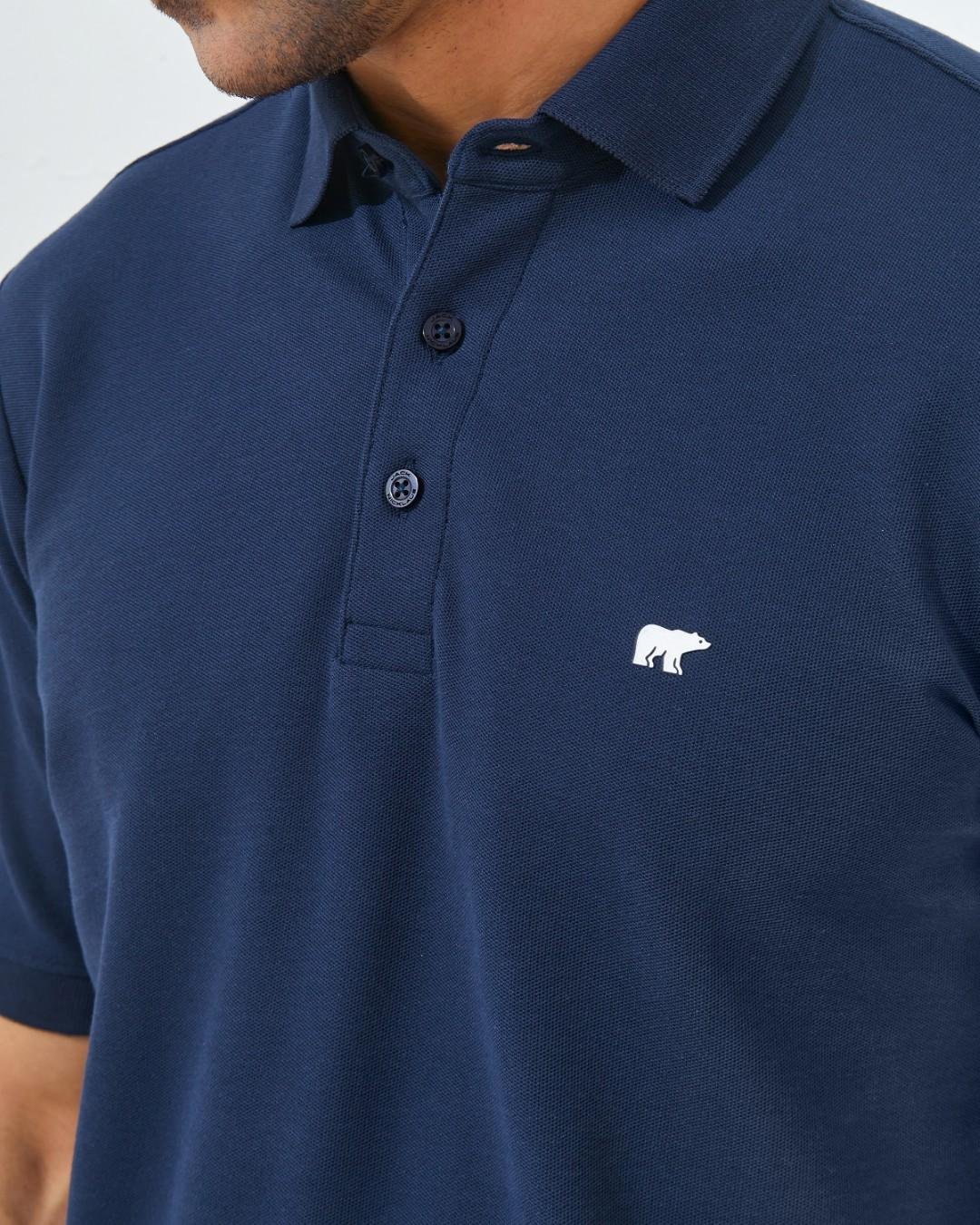 Jack Nicklaus Cairo Polo Shirt Pria Regular Fit Navy - Image 4