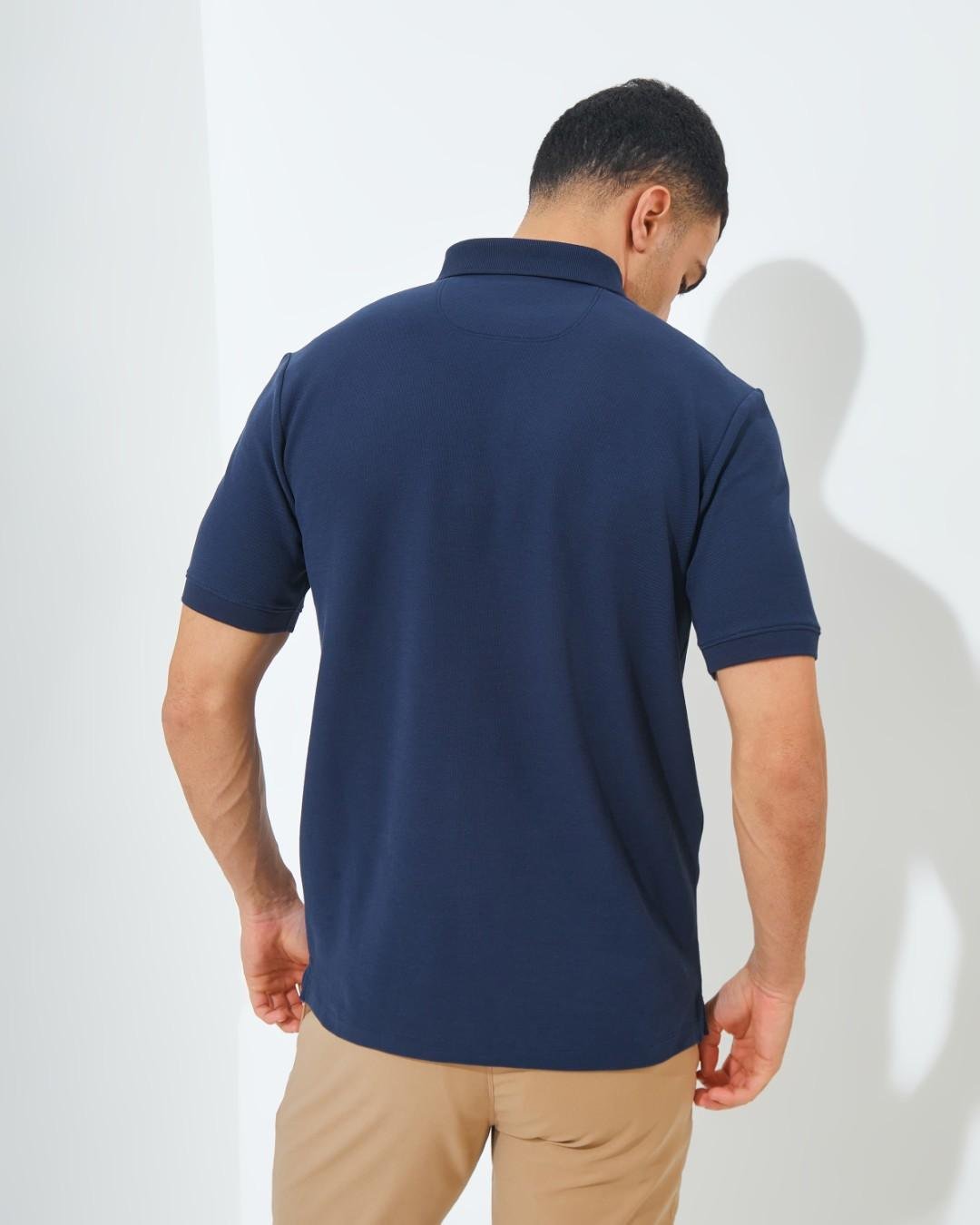 Jack Nicklaus Cairo Polo Shirt Pria Regular Fit Navy - Image 3