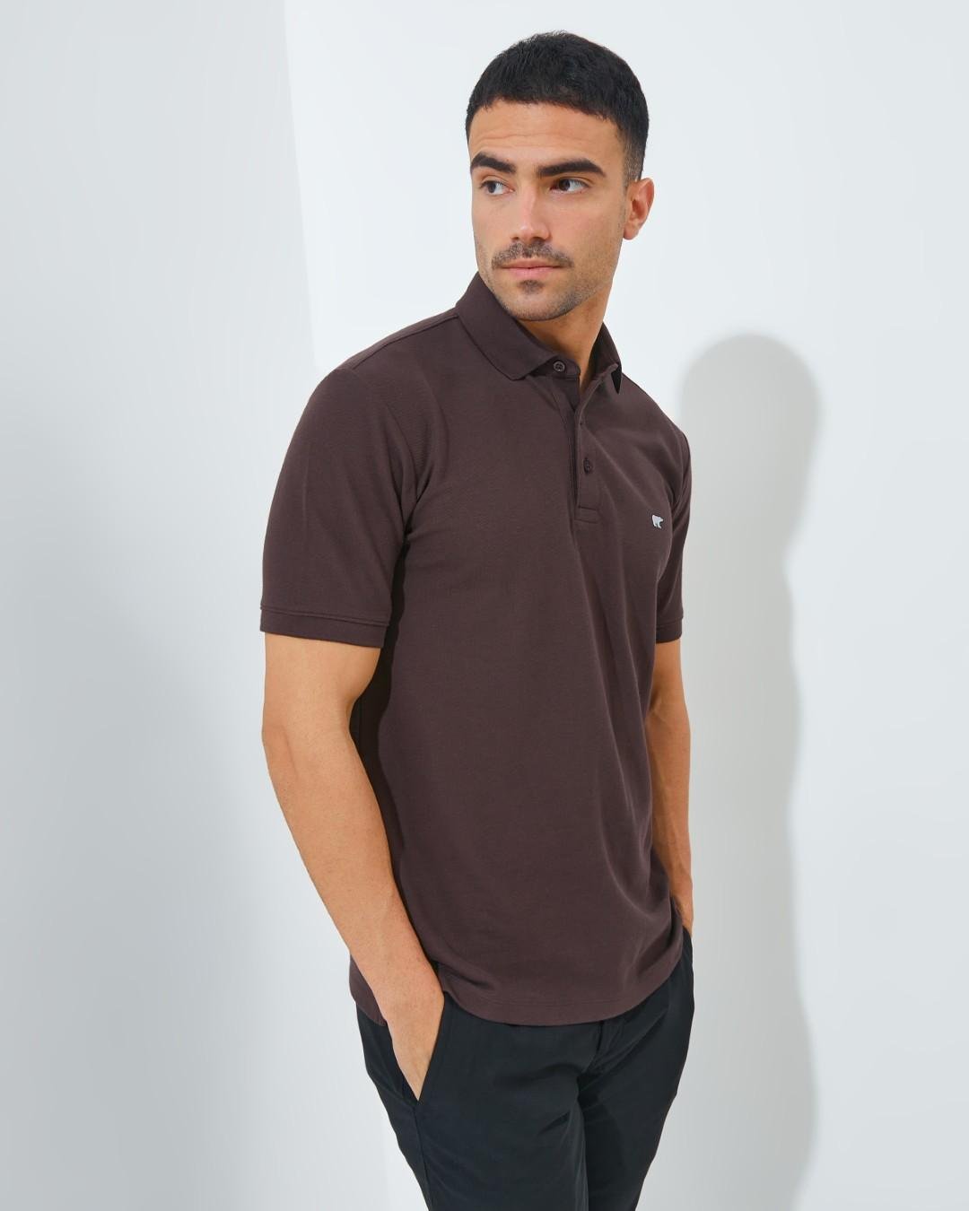 Jack Nicklaus Cairo Polo Shirt Pria Regular Fit Brown - Image 2
