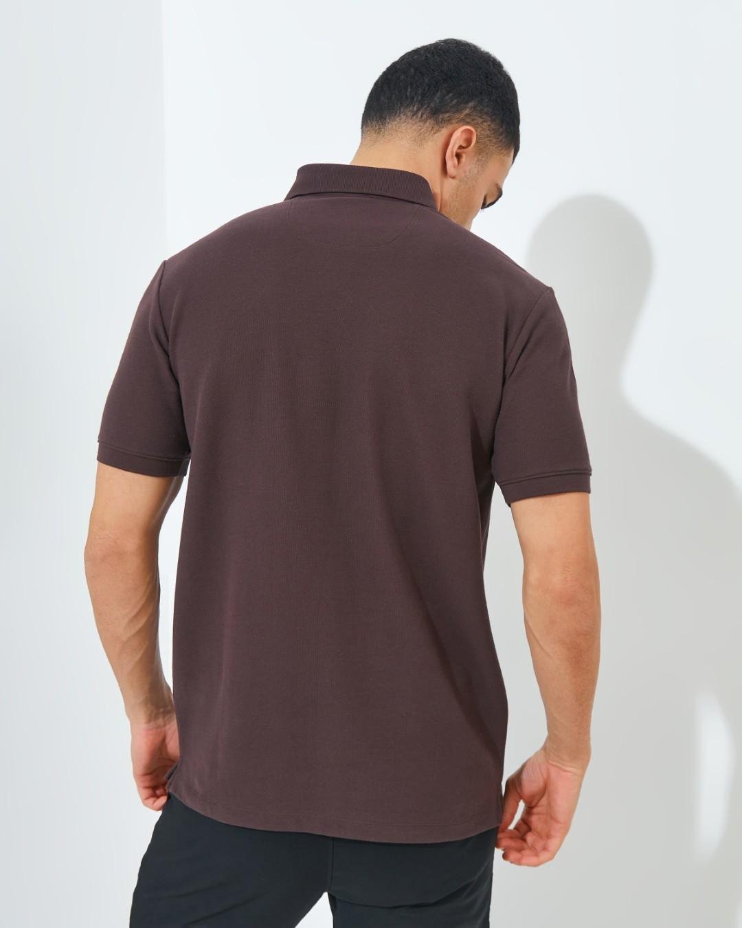 Jack Nicklaus Cairo Polo Shirt Pria Regular Fit Brown - Image 3