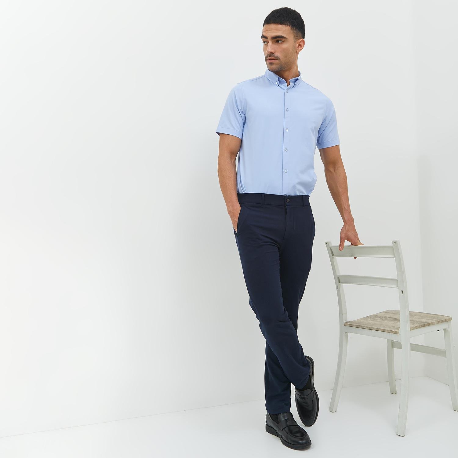 Jobb Brosnan Celana Panjang Modern Slim Fit Navy - Image 5