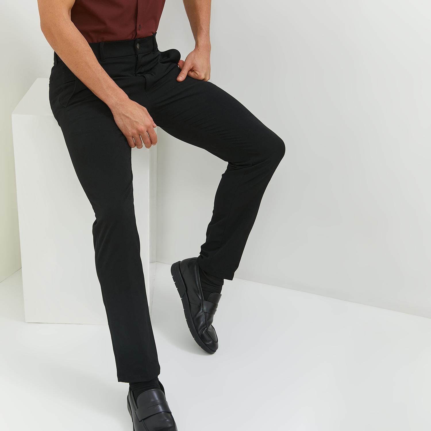 Jobb Brosnan Celana Panjang Modern Slim Fit Hitam - Image 2
