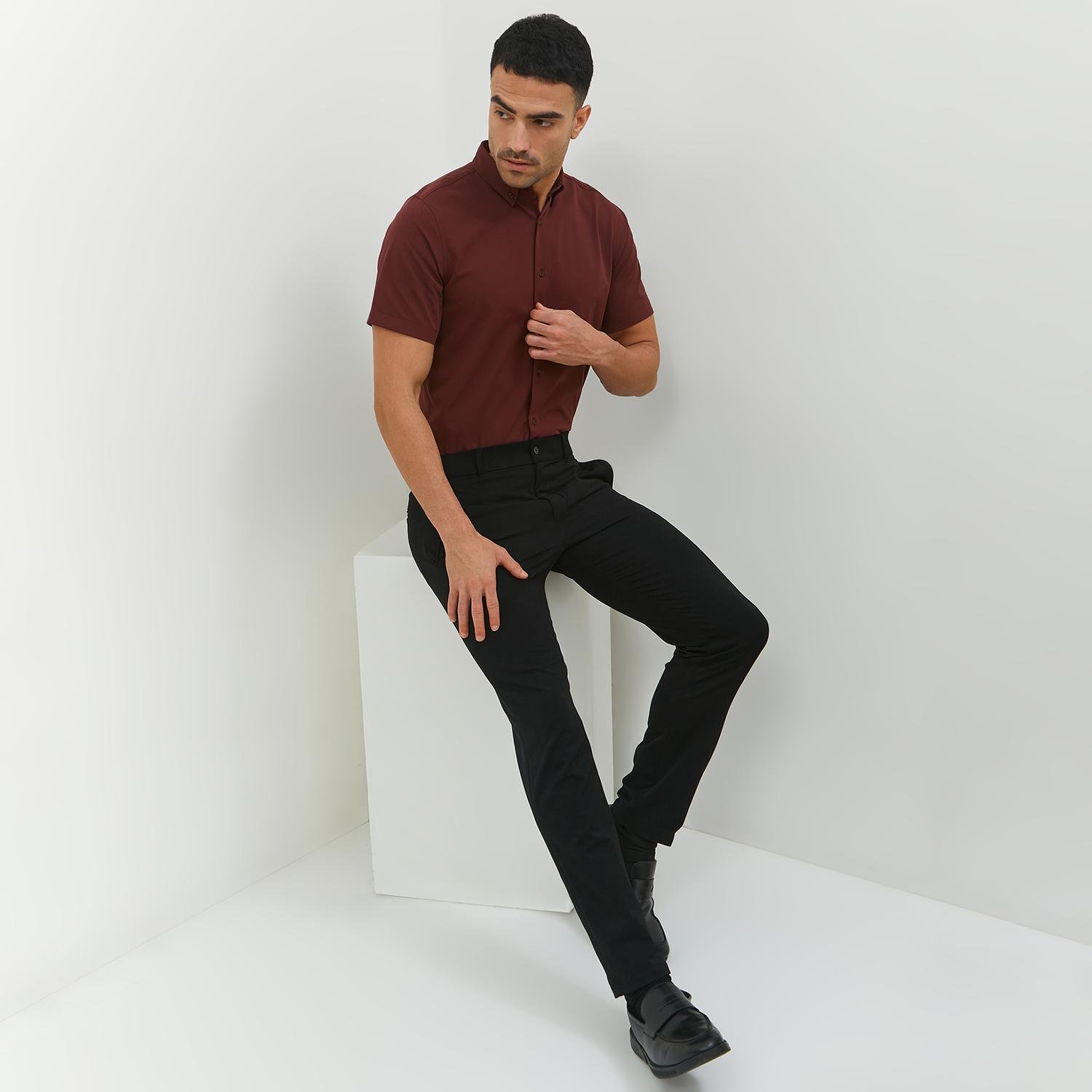 Jobb Brosnan Celana Panjang Modern Slim Fit Hitam - Image 3
