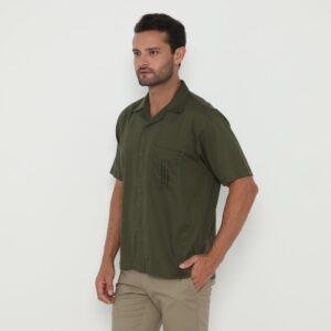 Jack Nicklaus Morpheus Kemeja Pria Lengan Pendek Relaxed fit Army Green