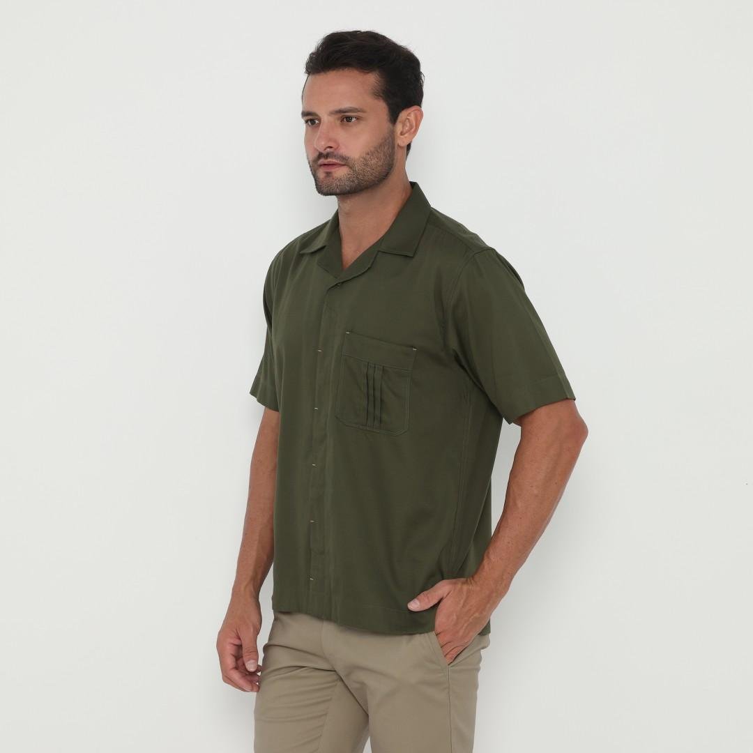 Jack Nicklaus Morpheus Kemeja Pria Lengan Pendek Relaxed fit Army Green - Image 2