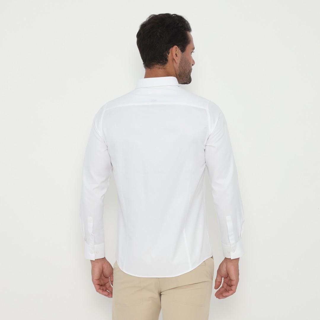 Jobb Evansville Kemeja Pria Lengan Panjang Slim Fit Putih - Image 4