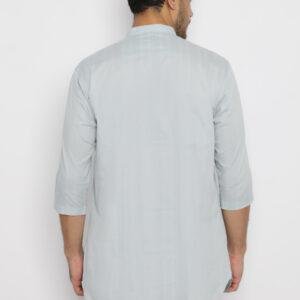 Jobb Rumi Baju Koko Pria Kurta Lengan Pendek Regular Fit Abu-Abu