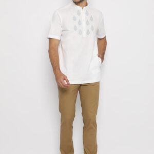 Jobb Marwan Baju Koko Pria Lengan Pendek Regular Fit Putih