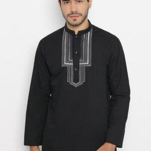 Jobb Aulian Baju Koko Pria Lengan Panjang Regular Fit Hitam