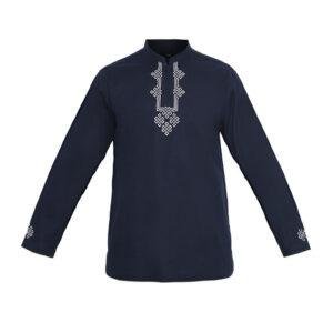 Jobb Bariq Baju Koko Pria Lengan Panjang Regular fit Navy