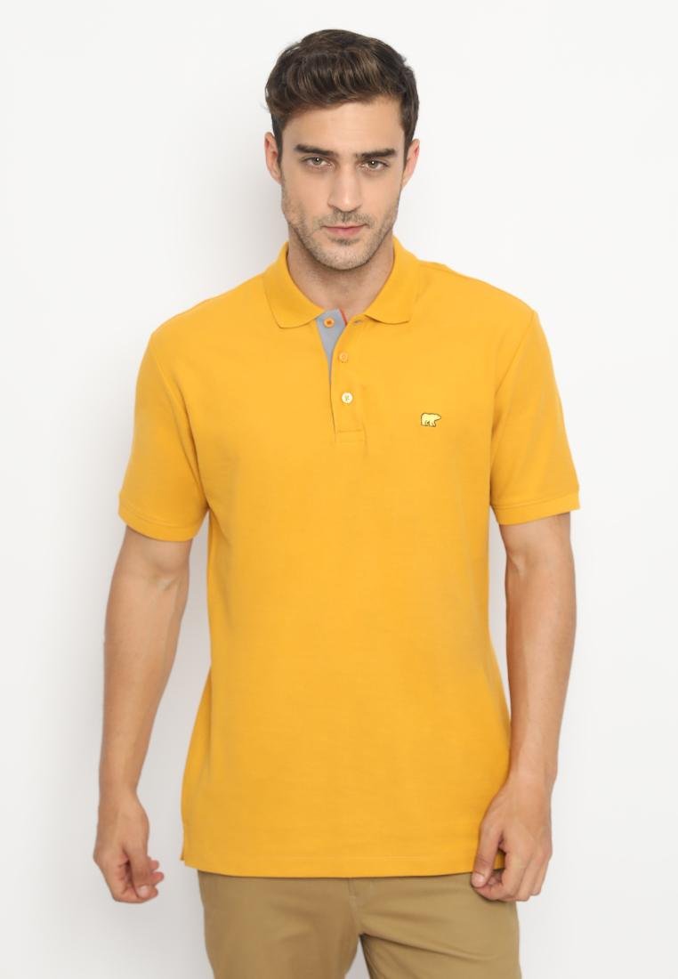 Jack Nicklaus Prime Polo Shirt Pria Lengan Pendek Regular Fit Kuning