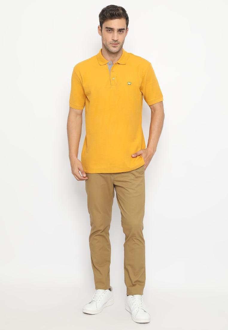Jack Nicklaus Prime Polo Shirt Pria Lengan Pendek Regular Fit Kuning - Image 4