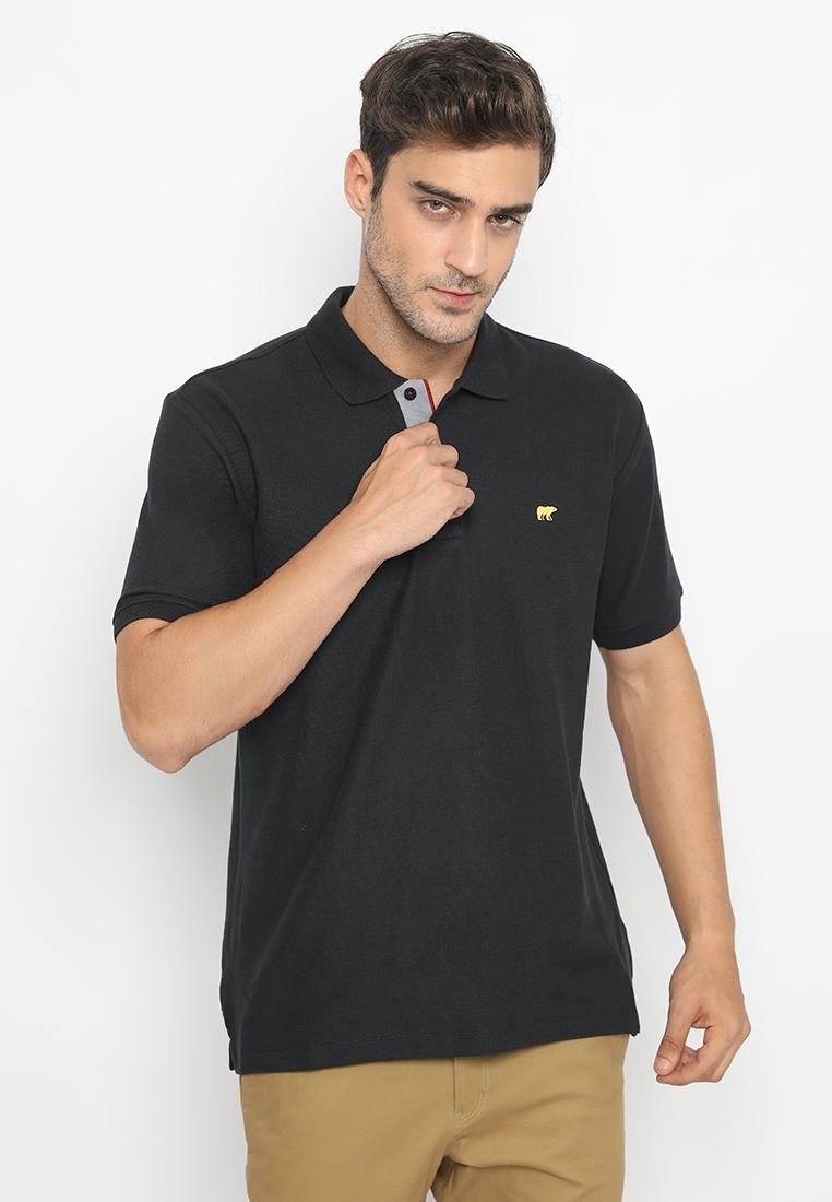 Jack Nicklaus Prime Polo Shirt Pria Lengan Pendek Regular Fit Hitam