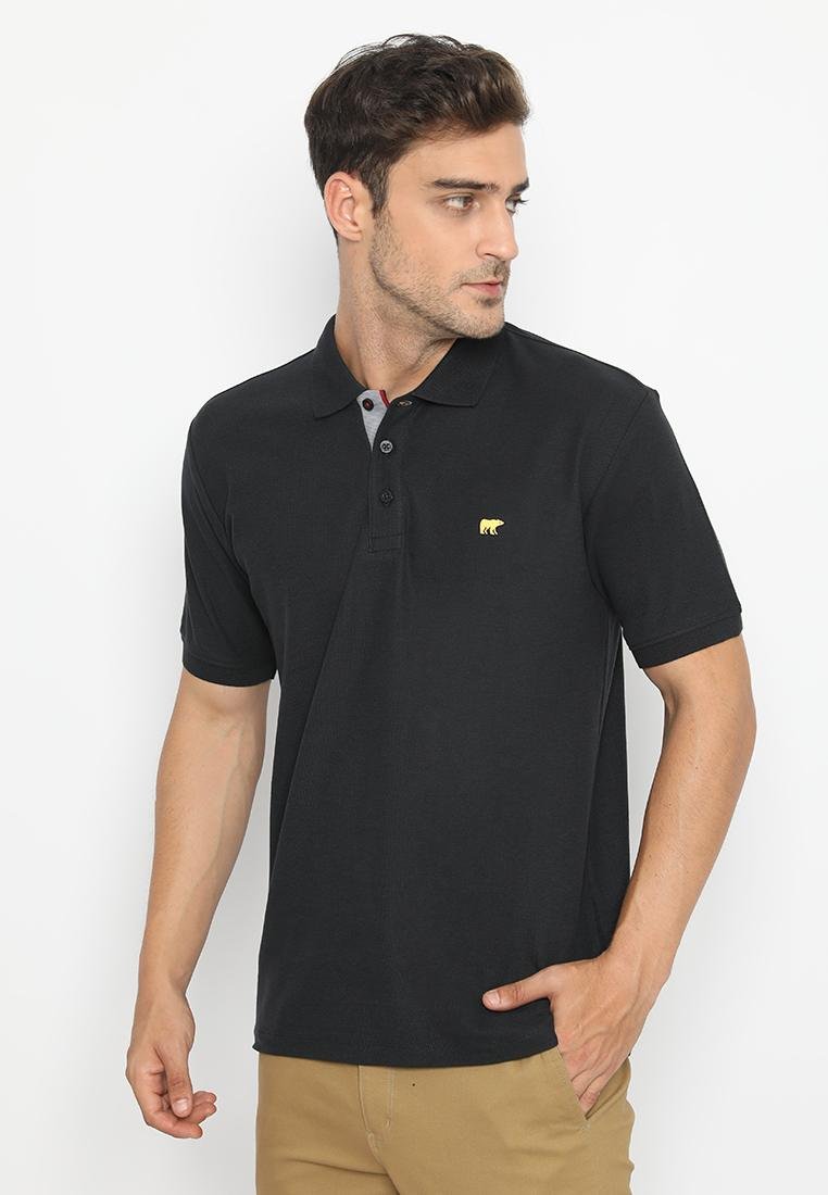 Jack Nicklaus Prime Polo Shirt Pria Lengan Pendek Regular Fit Hitam - Image 2