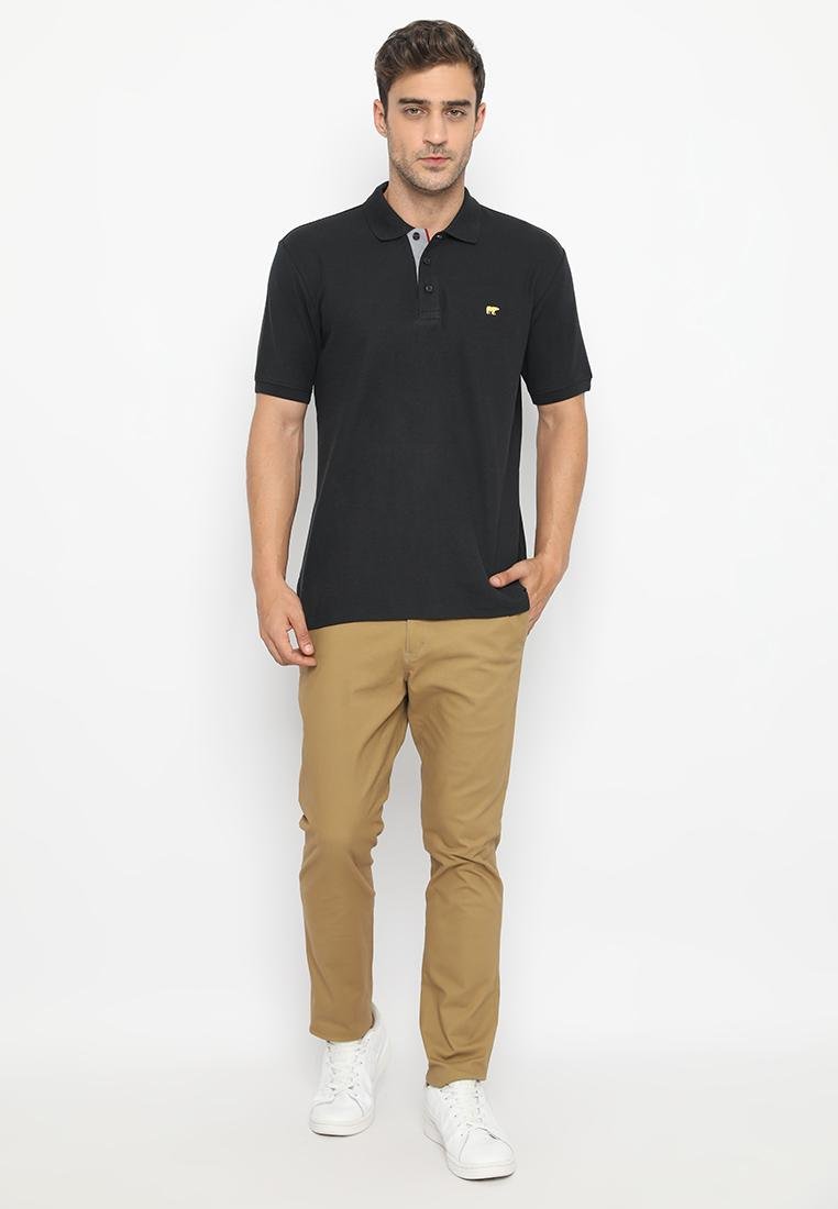 Jack Nicklaus Prime Polo Shirt Pria Lengan Pendek Regular Fit Hitam - Image 4
