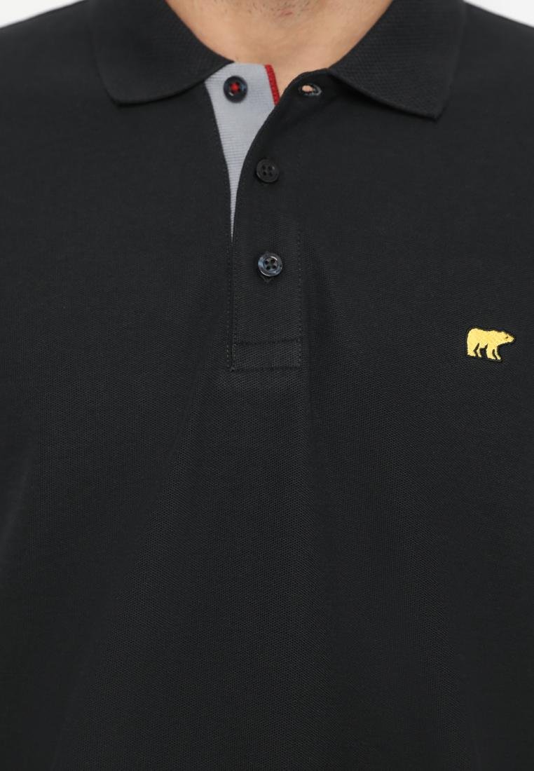 Jack Nicklaus Prime Polo Shirt Pria Lengan Pendek Regular Fit Hitam - Image 5