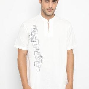 Jobb Zefa Baju Koko Tradisional Pria Lengan Pendek Regular Putih