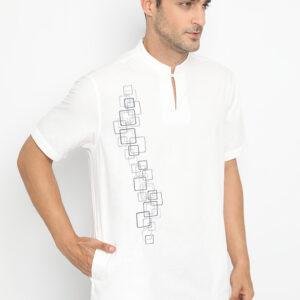 Jobb Zefa Baju Koko Tradisional Pria Lengan Pendek Regular Putih