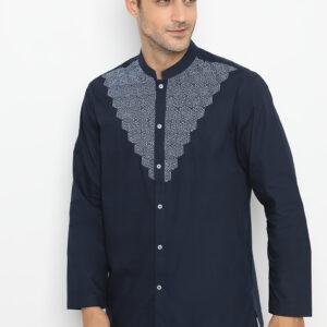 Jobb Haikal Baju Koko Tradisional Pria  Lengan panjang Navy