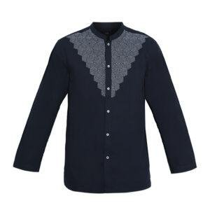 Jobb Haikal Baju Koko Tradisional Pria  Lengan panjang Navy