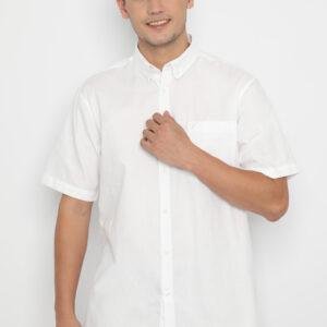Jobb Hampton Kemeja Pria Lengan Pendek Regular Fit Putih