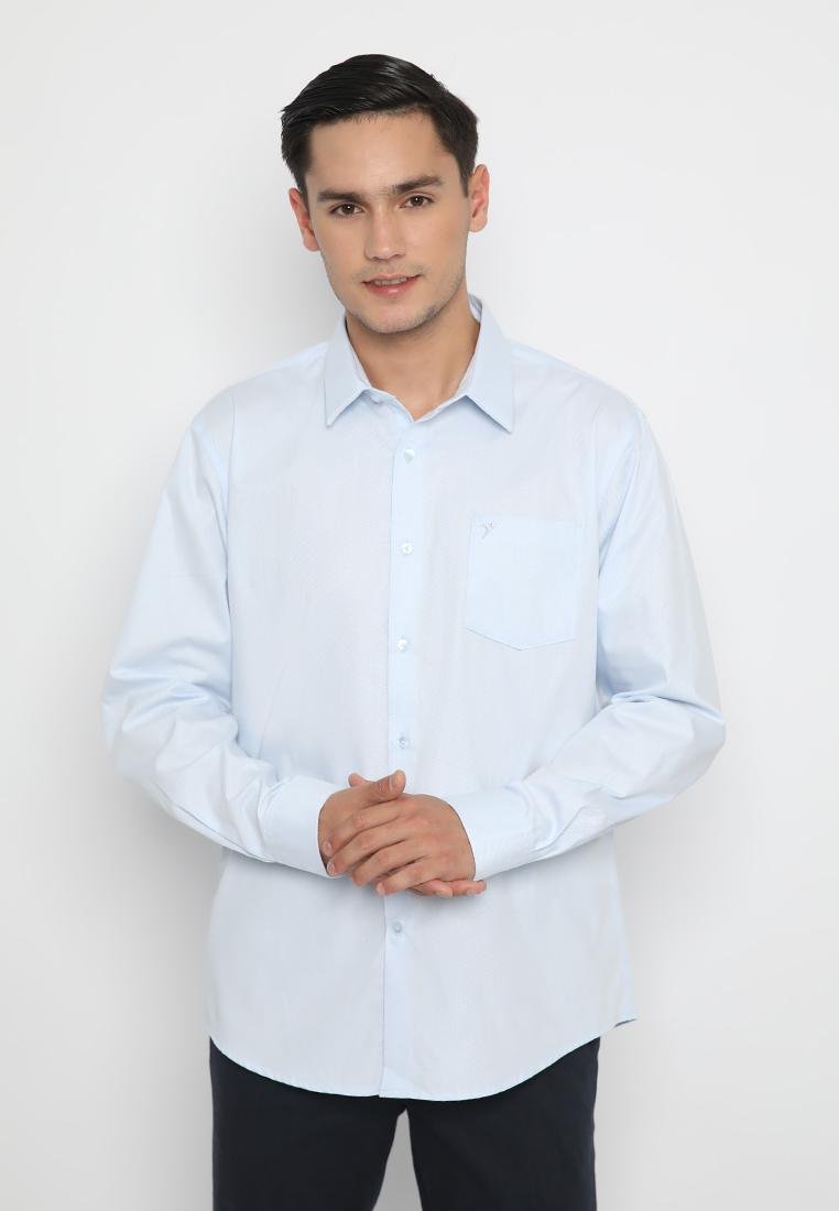 Jobb Madre Kemeja Pria Lengan Panjang Regular Fit Biru
