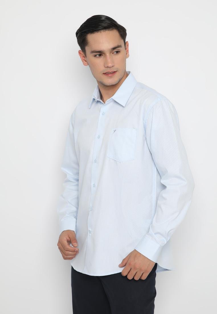Jobb Madre Kemeja Pria Lengan Panjang Regular Fit Biru - Image 2