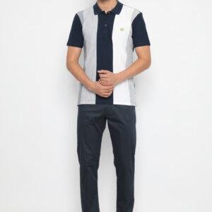 Jack Nicklaus Ritz Polo Shirt Pria Lengan Pendek Slim Fit Navy