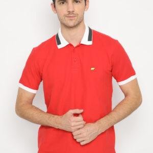 Jack Nicklaus Bash Polo Shirt Pria Regular Fit Merah