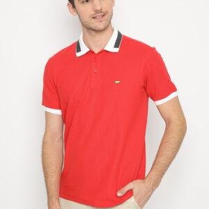 Jack Nicklaus Bash Polo Shirt Pria Regular Fit Merah