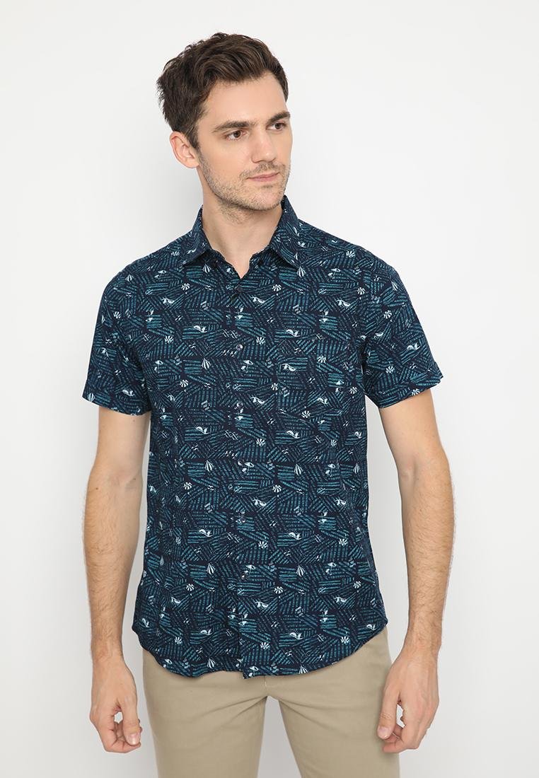 Jobb Holden Kemeja Pria Lengan Pendek Slim Fit Navy