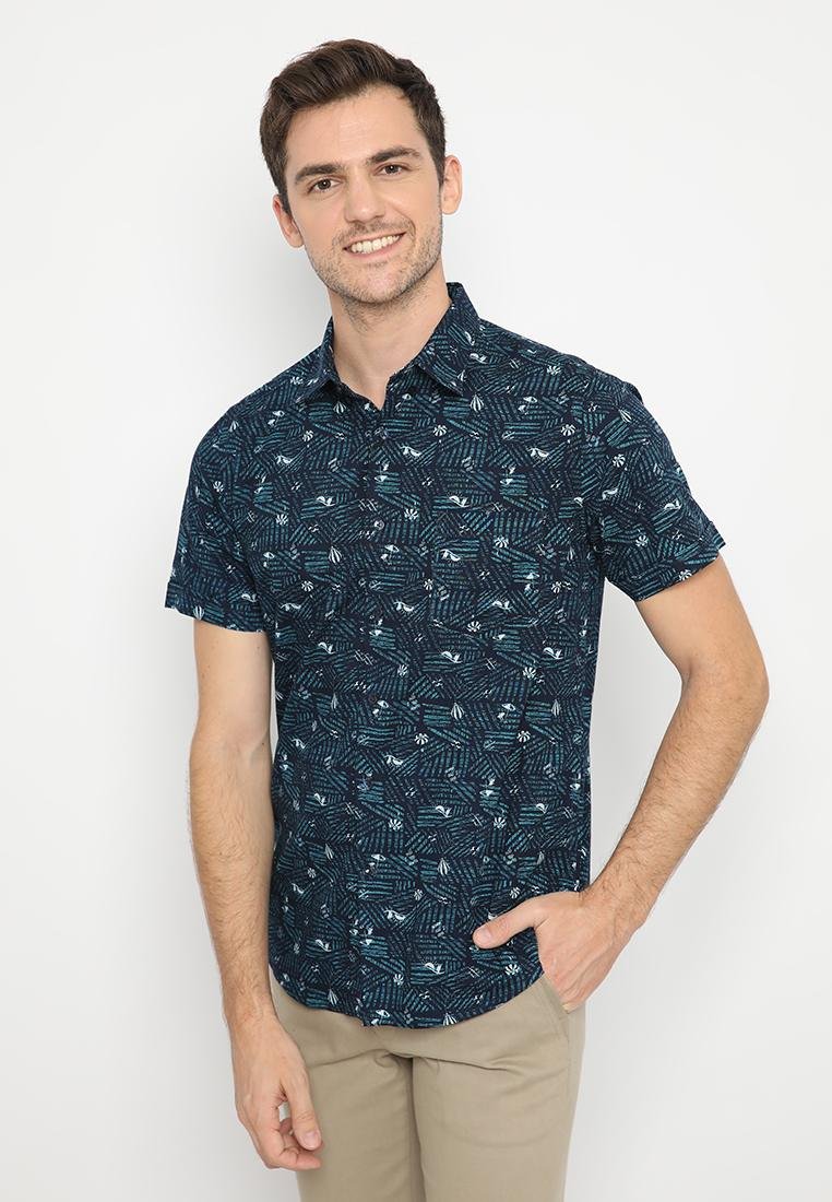 Jobb Holden Kemeja Pria Lengan Pendek Slim Fit Navy - Image 2