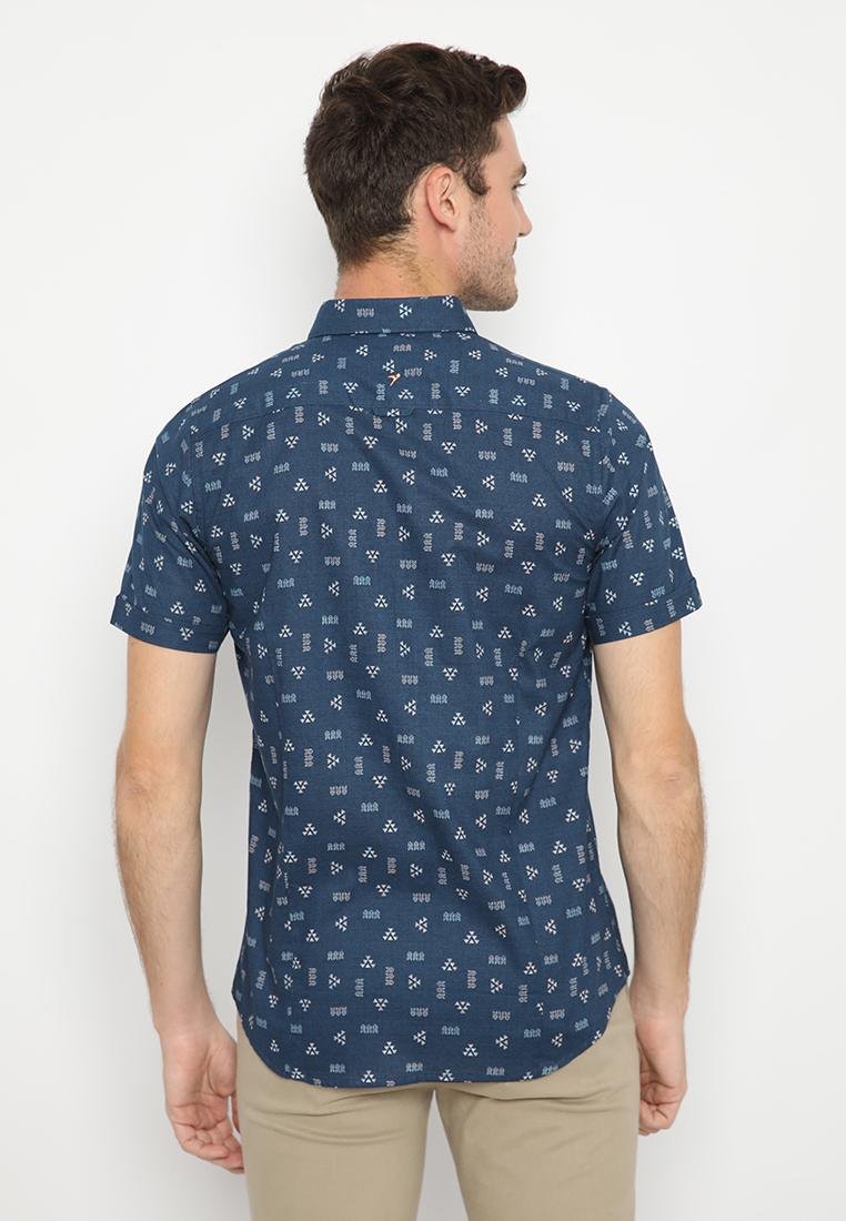 Jobb Theodor Kemeja Pria Lengan Pendek Slim Fit Navy - Image 3