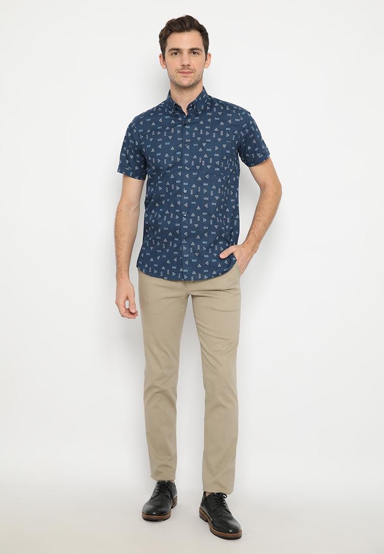Jobb Theodor Kemeja Pria Lengan Pendek Slim Fit Navy - Image 4