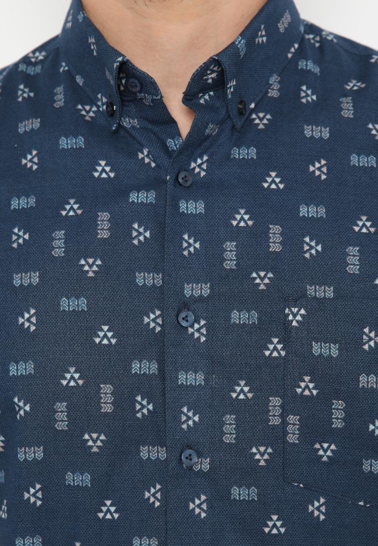 Jobb Theodor Kemeja Pria Lengan Pendek Slim Fit Navy - Image 5