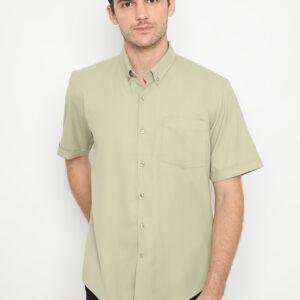 Jobb Derby Kemeja Pria Lengan Pendek Regular Fit Beige