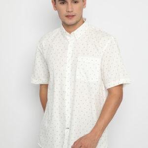 Jobb Kitsune Kemeja Pria Lengan Pendek Regular Fit Putih