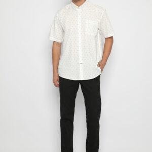 Jobb Kitsune Kemeja Pria Lengan Pendek Regular Fit Putih