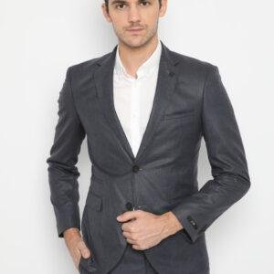 Jobb Verde-T2 Jas Pria Slim Fit Abu-abu