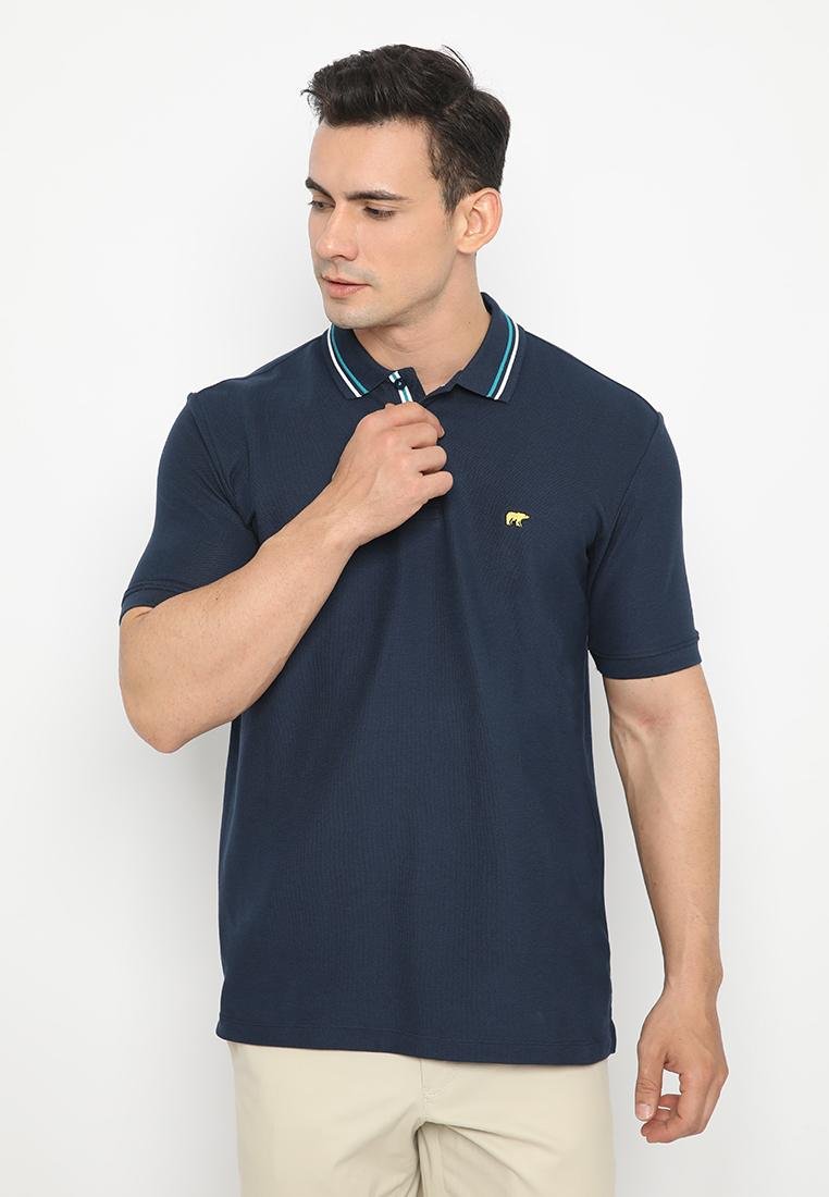 Jack Nicklaus Infinity Polo Shirt Pria Regular Fit Navy