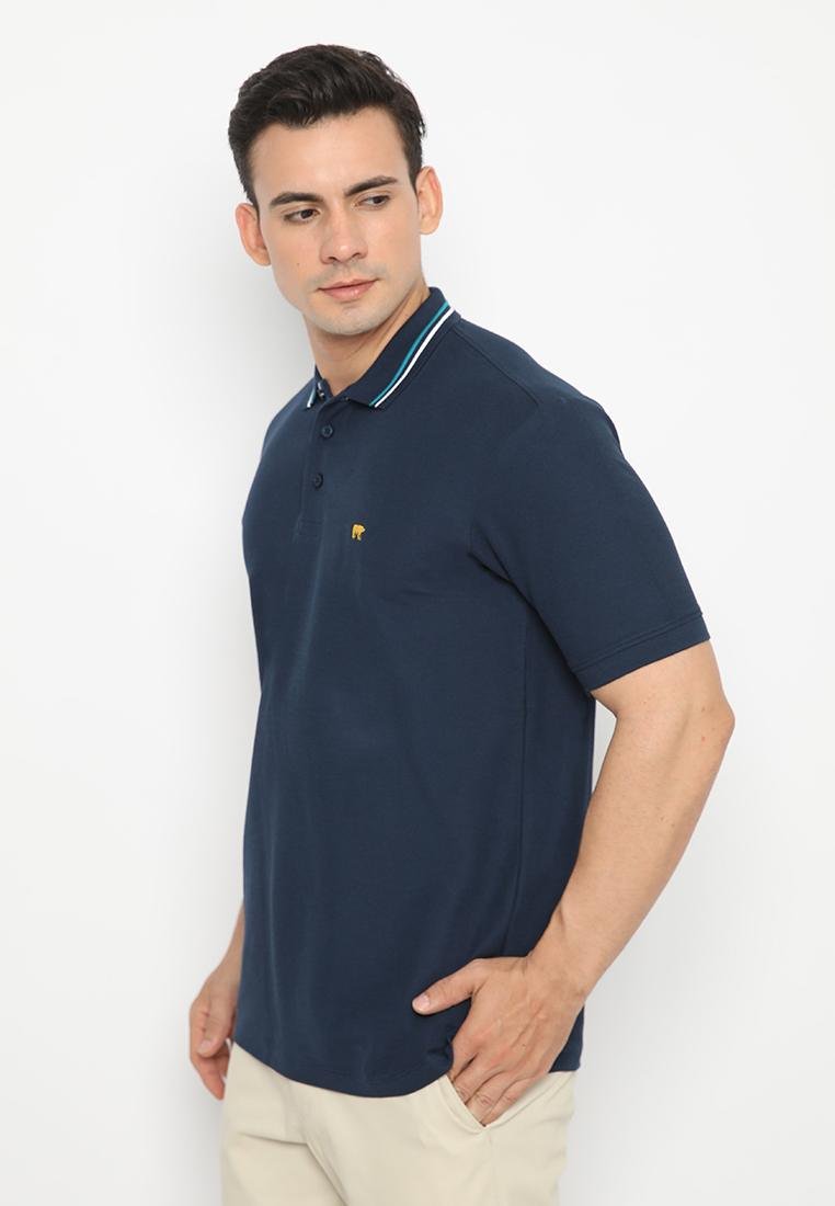 Jack Nicklaus Infinity Polo Shirt Pria Regular Fit Navy - Image 2