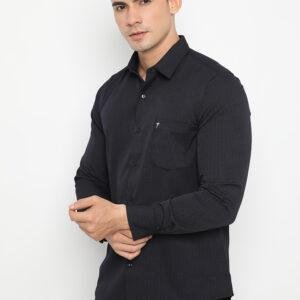 Jobb Encanto Kemeja Pria Lengan Panjang Slim Fit Navy